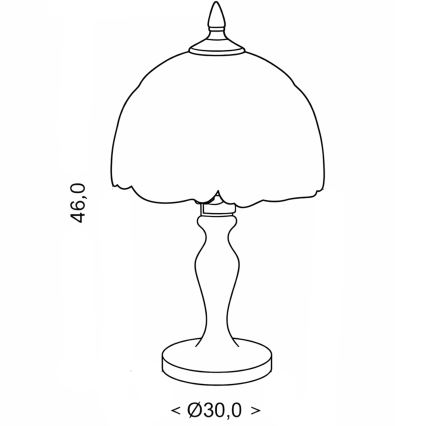 Brilagi - Tiffany-Buntglas-Tischlampe JUNGLE 1xE27/60W/230V