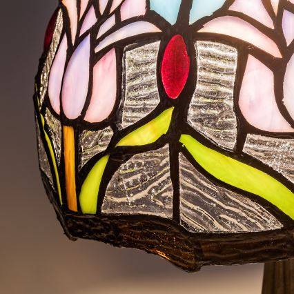 Brilagi - Tiffany-Buntglas-Tischlampe LORAS 1xE14/40W/230V