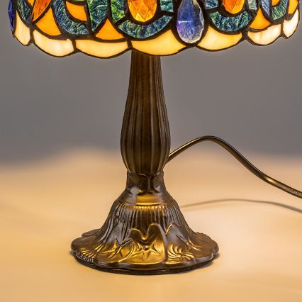 Brilagi - Tiffany-Buntglas-Tischlampe LUISA 1xE14/40W/230V