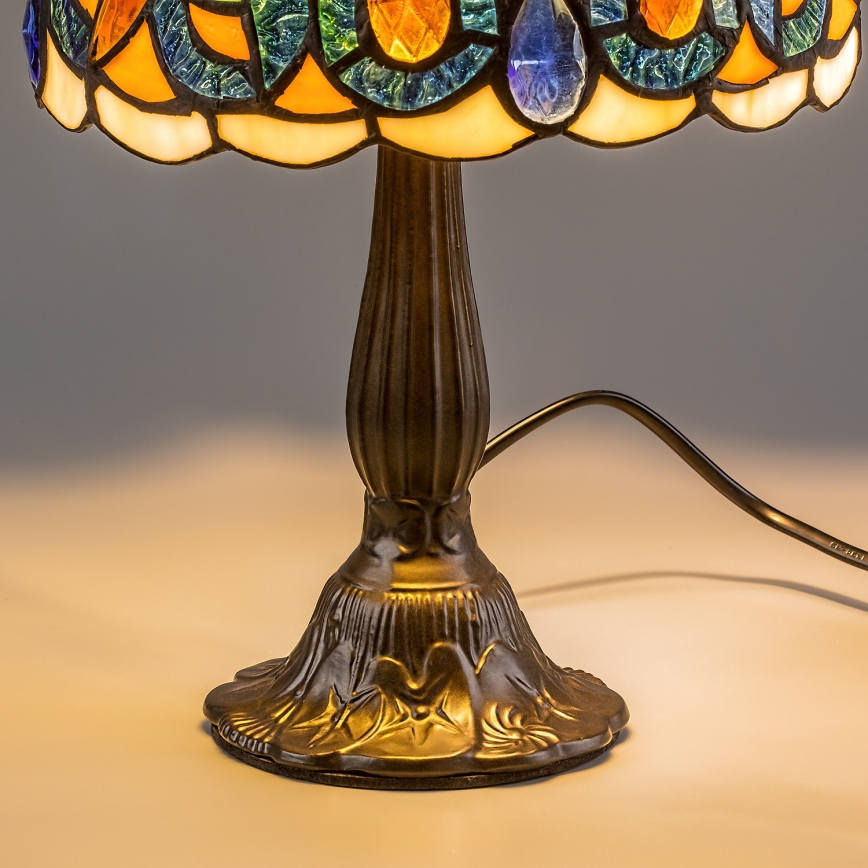 Brilagi - Tiffany-Buntglas-Tischlampe LUISA 1xE14/40W/230V