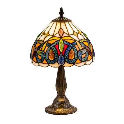 Brilagi - Tiffany-Buntglas-Tischlampe LUISA 1xE14/40W/230V