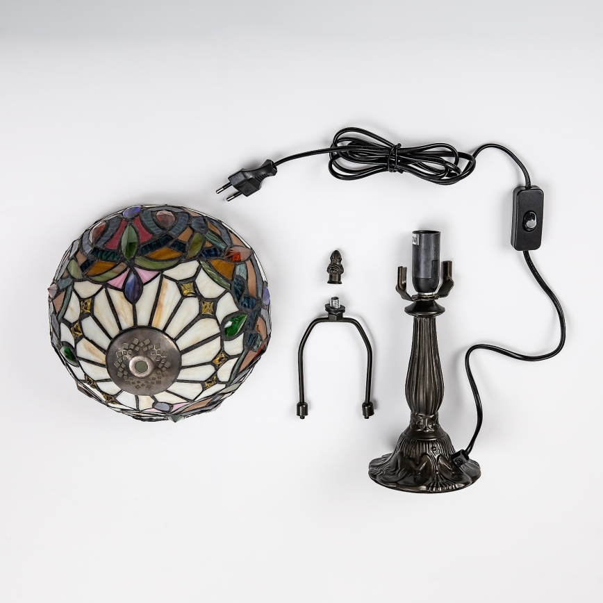 Brilagi - Tiffany-Buntglas-Tischlampe LUISA 1xE14/40W/230V