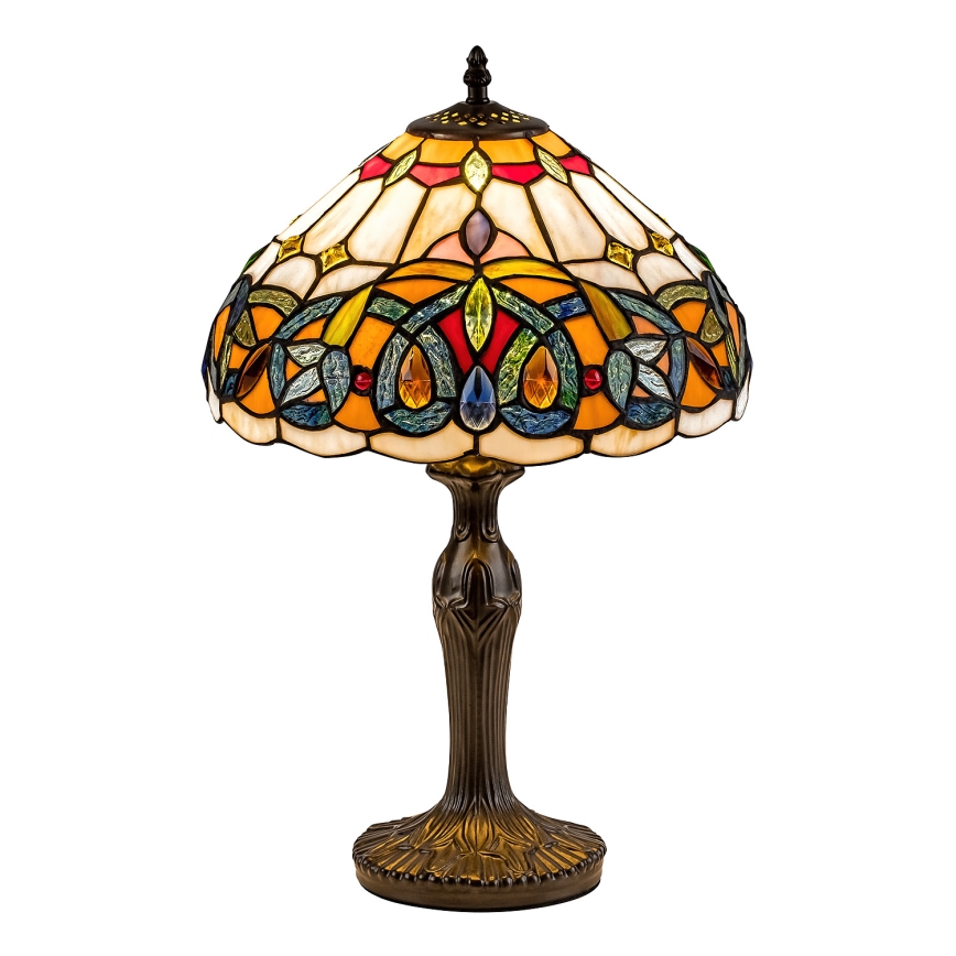 Brilagi - Tiffany-Buntglas-Tischlampe LUISA 1xE27/40W/230V