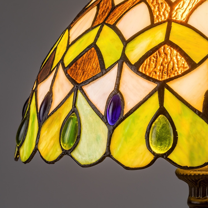 Brilagi - Tiffany-Buntglas-Tischlampe MARGARET 1xE27/40W/230V