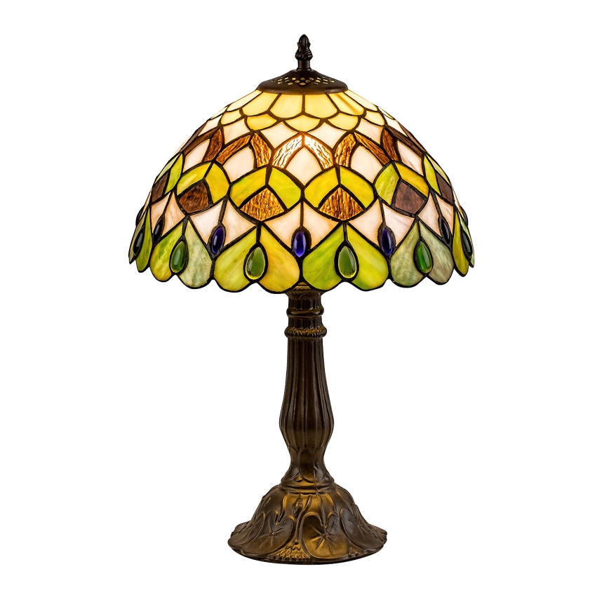 Brilagi - Tiffany-Buntglas-Tischlampe MARGARET 1xE27/40W/230V
