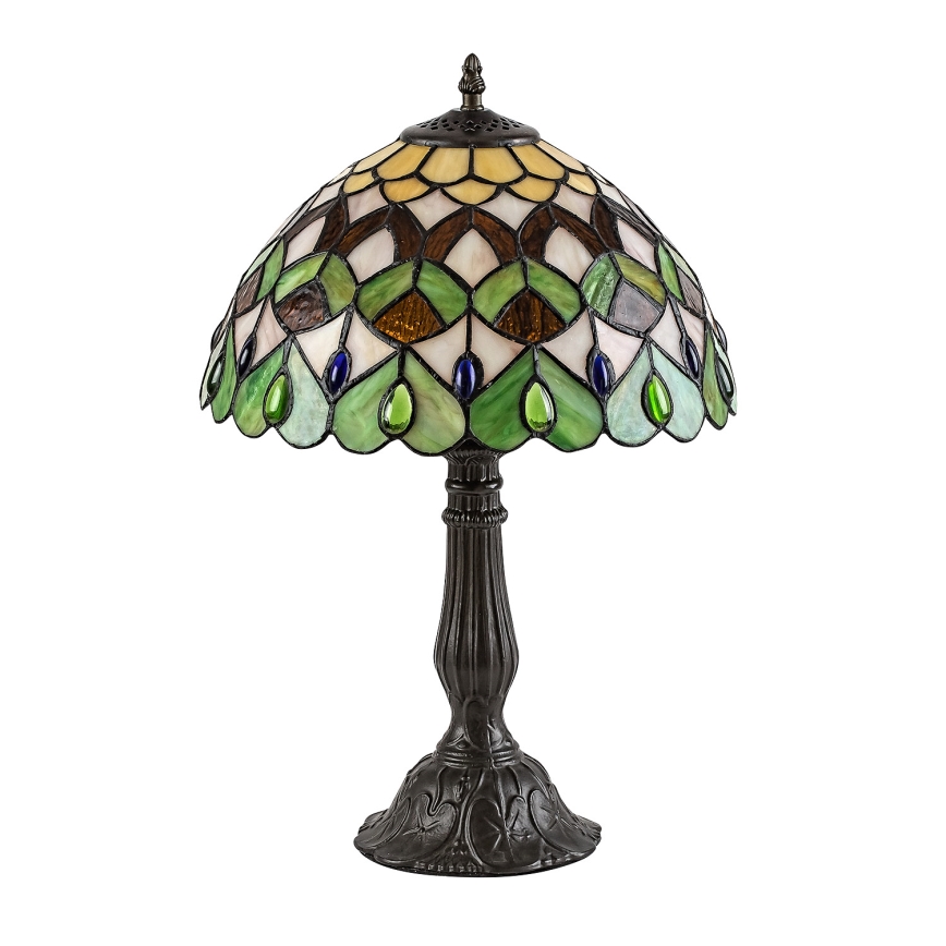 Brilagi - Tiffany-Buntglas-Tischlampe MARGARET 1xE27/40W/230V