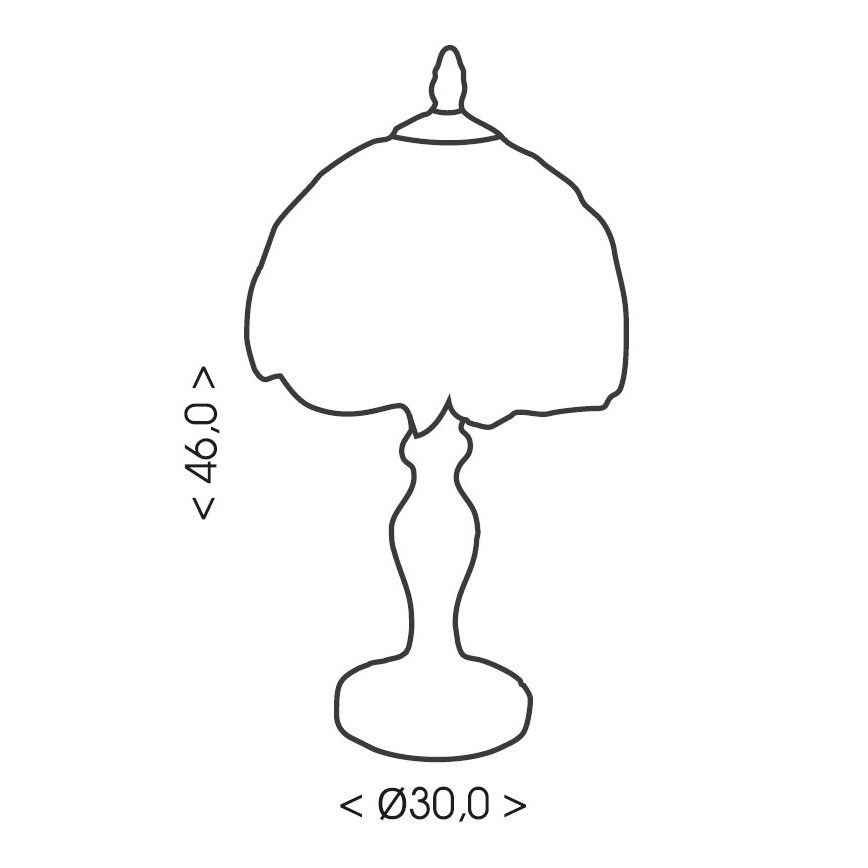Brilagi - Tiffany-Buntglas-Tischlampe MIRABELLA 1xE27/60W/230V