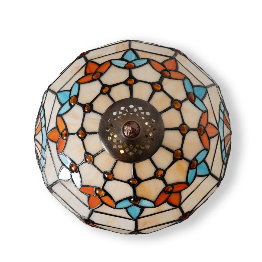 Brilagi - Tiffany-Buntglas-Tischlampe MIRABELLA 1xE27/60W/230V