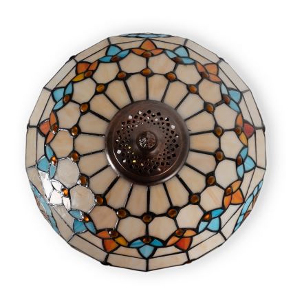 Brilagi - Tiffany-Buntglas-Tischlampe MIRABELLA 1xE27/60W/230V