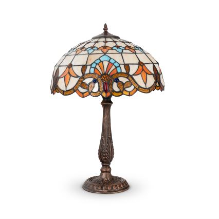 Brilagi - Tiffany-Buntglas-Tischlampe MIRABELLA 2xE27/60W/230V