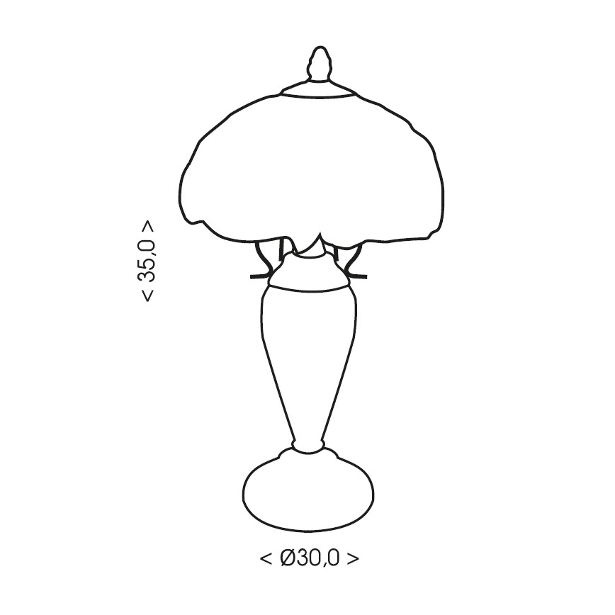 Brilagi - Tiffany-Buntglas-Tischlampe SIENNA 1xE27/60W/230V + 1xE14/40W