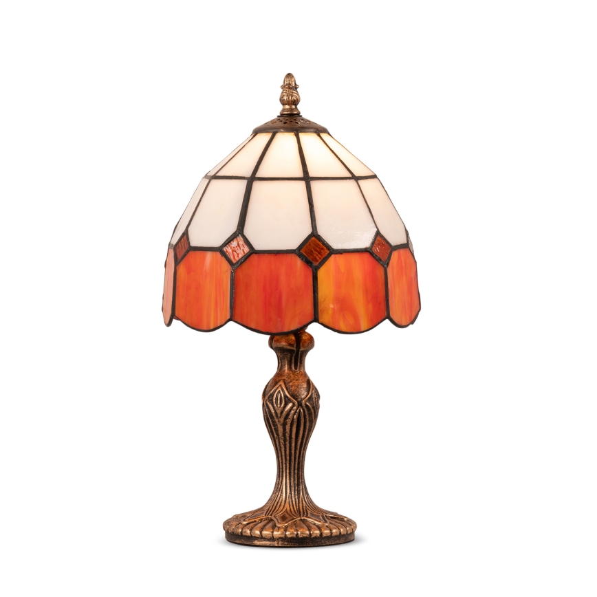 Brilagi - Tiffany-Buntglas-Tischlampe SIENNA 1xE27/60W/230V