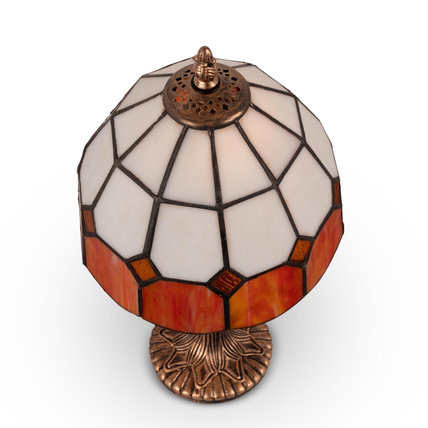 Brilagi - Tiffany-Buntglas-Tischlampe SIENNA 1xE27/60W/230V