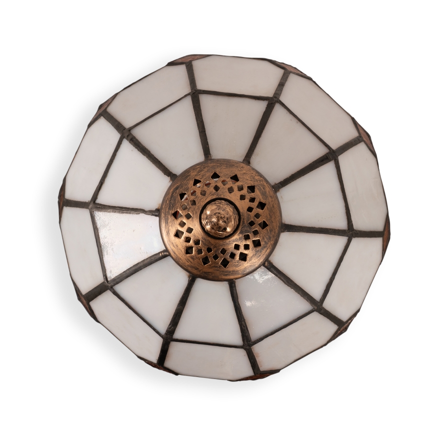 Brilagi - Tiffany-Buntglas-Tischlampe SIENNA 1xE27/60W/230V