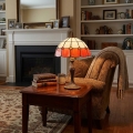 Brilagi - Tiffany-Buntglas-Tischlampe SIENNA 1xE27/60W/230V