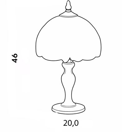 Brilagi - Tiffany-Buntglas-Tischlampe SIENNA 1xE27/60W/230V