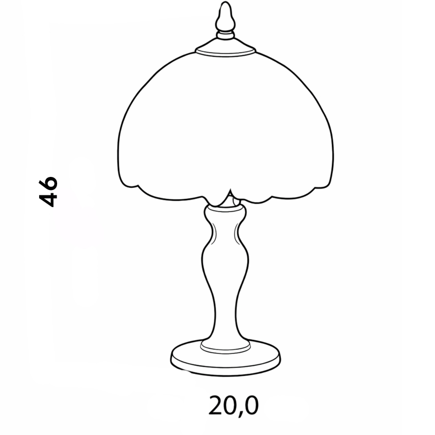 Brilagi - Tiffany-Buntglas-Tischlampe SIENNA 1xE27/60W/230V