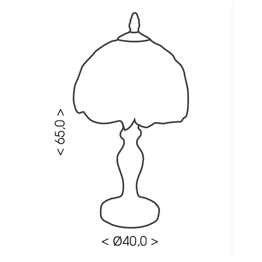 Brilagi - Tiffany-Buntglas-Tischlampe SIENNA 1xE27/60W/230V
