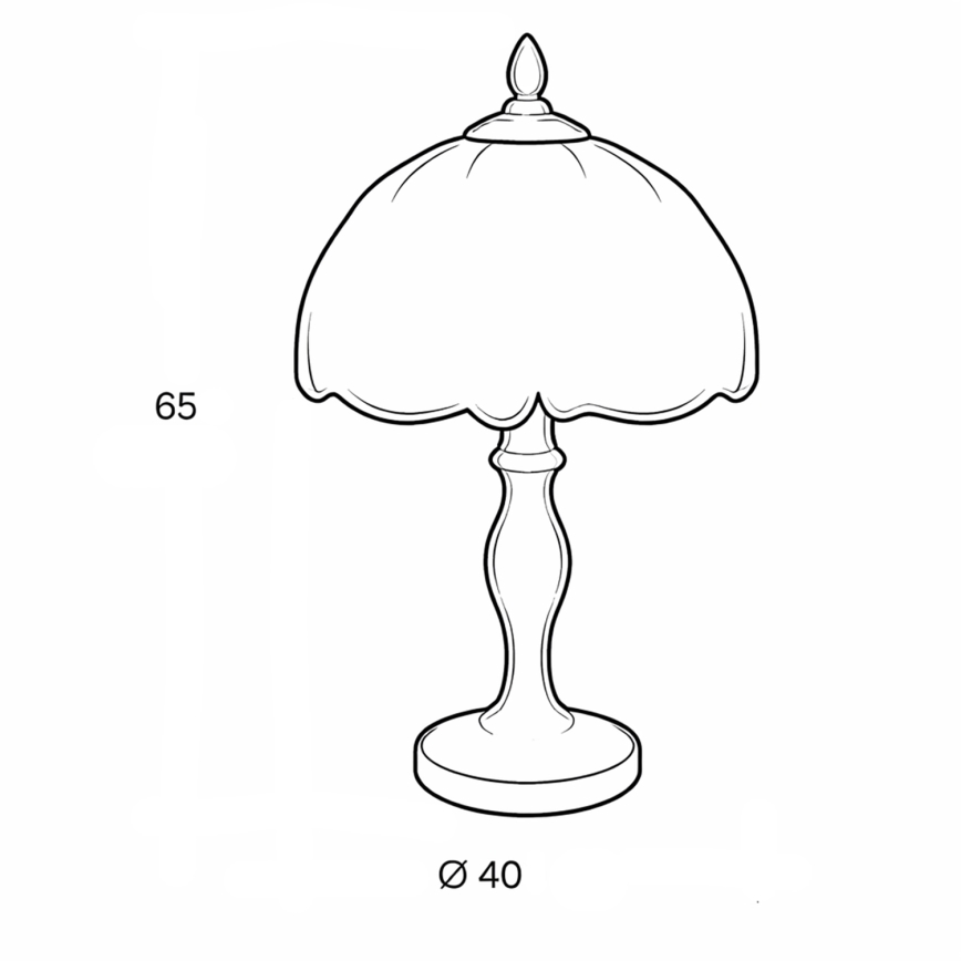 Brilagi - Tiffany-Buntglas-Tischlampe SIENNA 1xE27/60W/230V