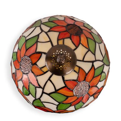 Brilagi - Tiffany-Buntglas-Tischlampe SUNFLOWER 1xE27/60W/230V + 1xE14/40W
