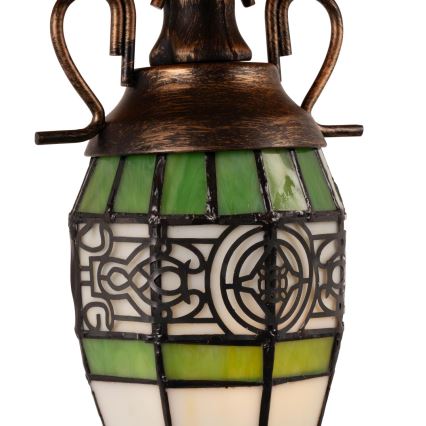 Brilagi - Tiffany-Buntglas-Tischlampe SUNFLOWER 1xE27/60W/230V + 1xE14/40W