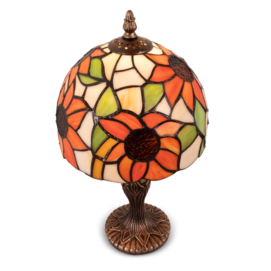 Brilagi - Tiffany-Buntglas-Tischlampe SUNFLOWER 1xE27/60W/230V