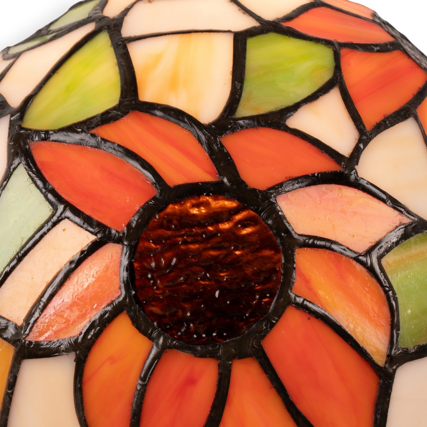 Brilagi - Tiffany-Buntglas-Tischlampe SUNFLOWER 1xE27/60W/230V