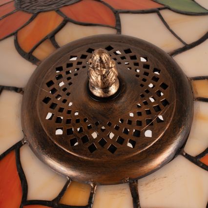 Brilagi - Tiffany-Buntglas-Tischlampe SUNFLOWER 1xE27/60W/230V