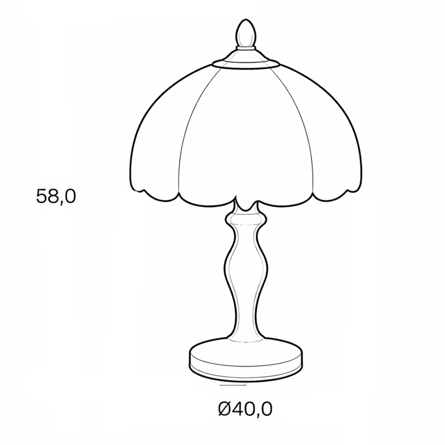 Brilagi - Tiffany-Buntglas-Tischlampe SUNFLOWER 2xE27/60W/230V