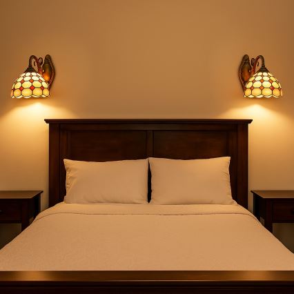 Brilagi - Tiffany-Buntglas-Wandleuchte DORAN 1xE27/40W/230V