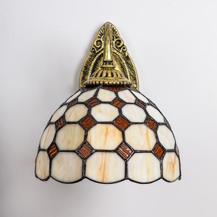 Brilagi - Tiffany-Buntglas-Wandleuchte DORAN 1xE27/40W/230V