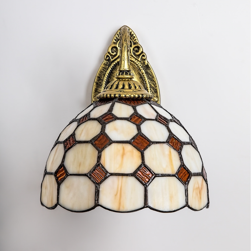 Brilagi - Tiffany-Buntglas-Wandleuchte DORAN 1xE27/40W/230V