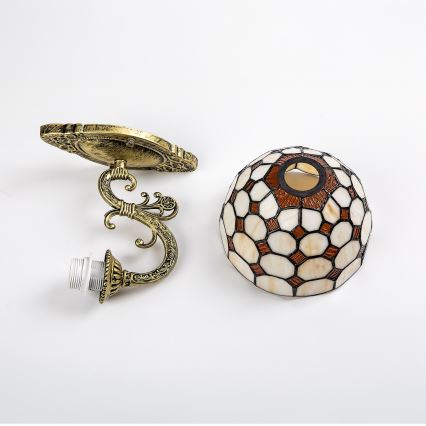 Brilagi - Tiffany-Buntglas-Wandleuchte DORAN 1xE27/40W/230V