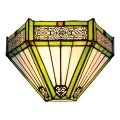 BRILAGI - Tiffany Buntglas-Wandleuchte EMERALD 1xE14/40W/230V