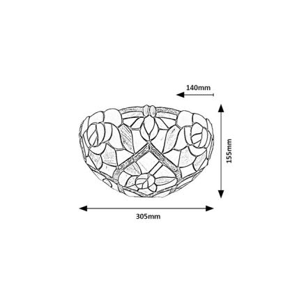Brilagi - Tiffany Buntglas-Wandleuchte GARLAN 1xE14/40W/230V