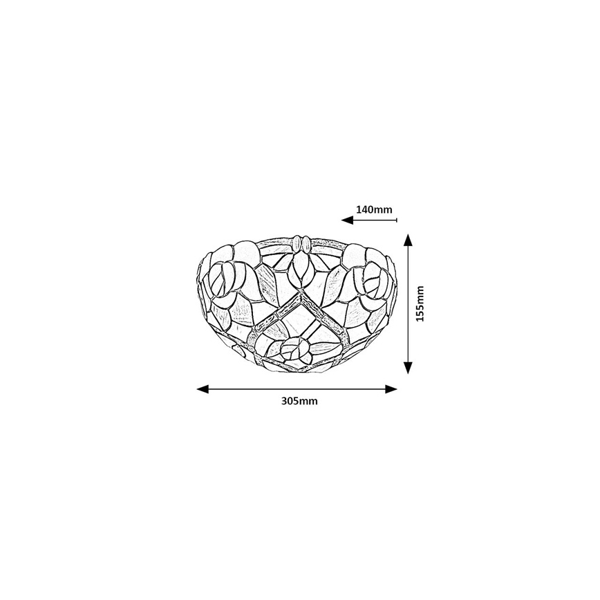 Brilagi - Tiffany Buntglas-Wandleuchte GARLAN 1xE14/40W/230V