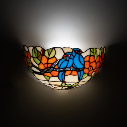 Brilagi - Tiffany-Buntglas-Wandleuchte JUNGLE 1xE14/40W/230V