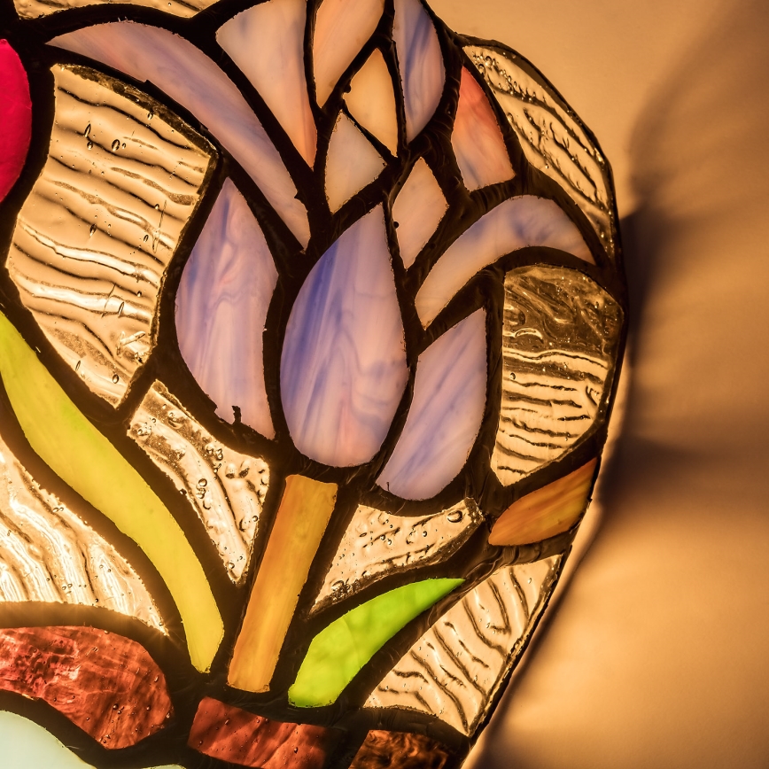 Brilagi - Tiffany-Buntglas-Wandleuchte LORAS 1xE14/40W/230V