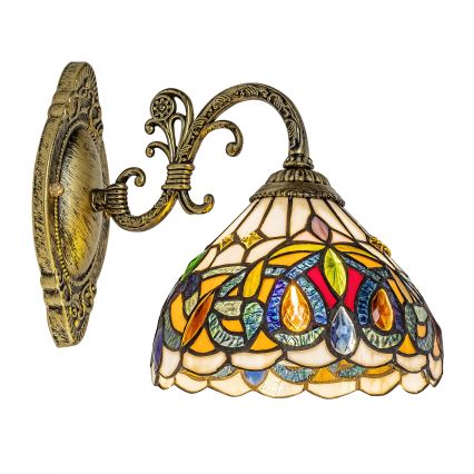 Brilagi - Tiffany-Buntglas-Wandleuchte LUISA 1xE27/40W/230V