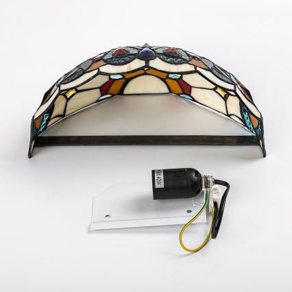 Brilagi - Tiffany-Buntglas-Wandleuchte LUISA 1xE27/40W/230V