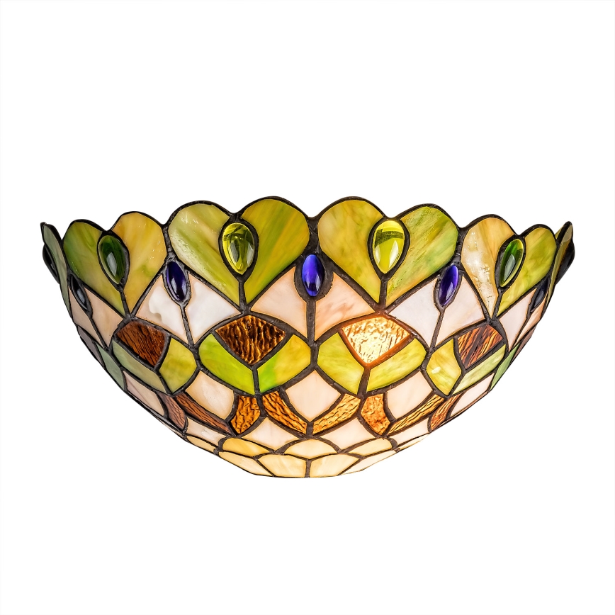 Brilagi - Tiffany-Buntglas-Wandleuchte MARGARET 1xE27/40W/230V