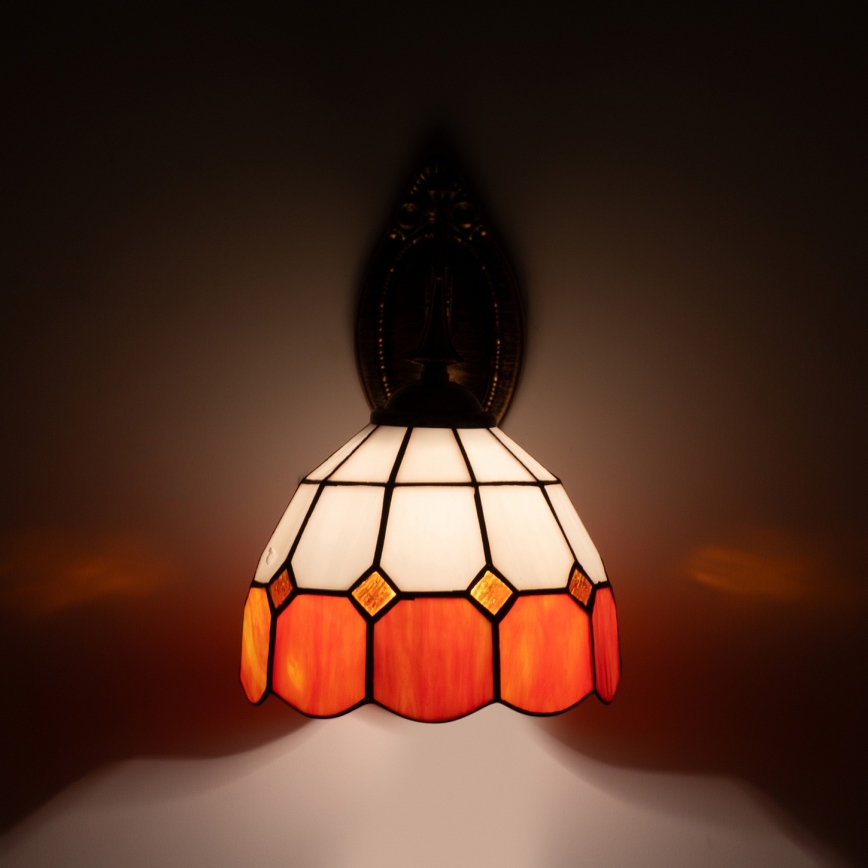 BRILAGI - Tiffany-Buntglas-Wandleuchte SIENNA 1xE14/40W/230V