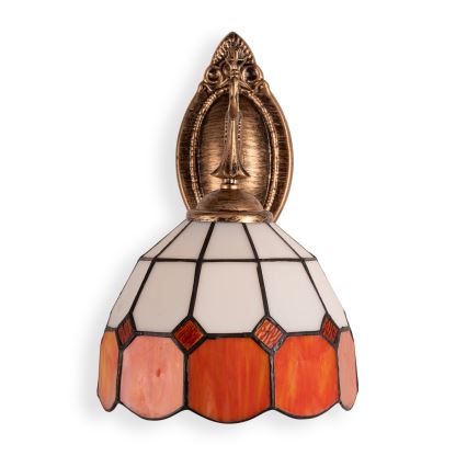BRILAGI - Tiffany-Buntglas-Wandleuchte SIENNA 1xE14/40W/230V