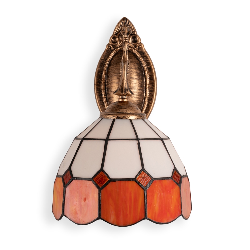 BRILAGI - Tiffany-Buntglas-Wandleuchte SIENNA 1xE14/40W/230V