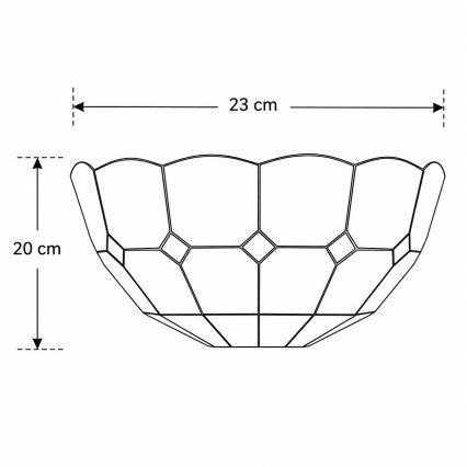 Brilagi - Tiffany-Buntglas-Wandleuchte SIENNA 1xE14/40W/230V