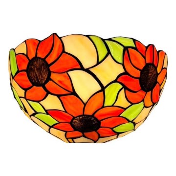 Brilagi - Tiffany-Buntglas-Wandleuchte SUNFLOWER 1xE14/40W/230V