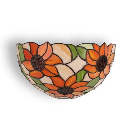Brilagi - Tiffany-Buntglas-Wandleuchte SUNFLOWER 1xE14/40W/230V