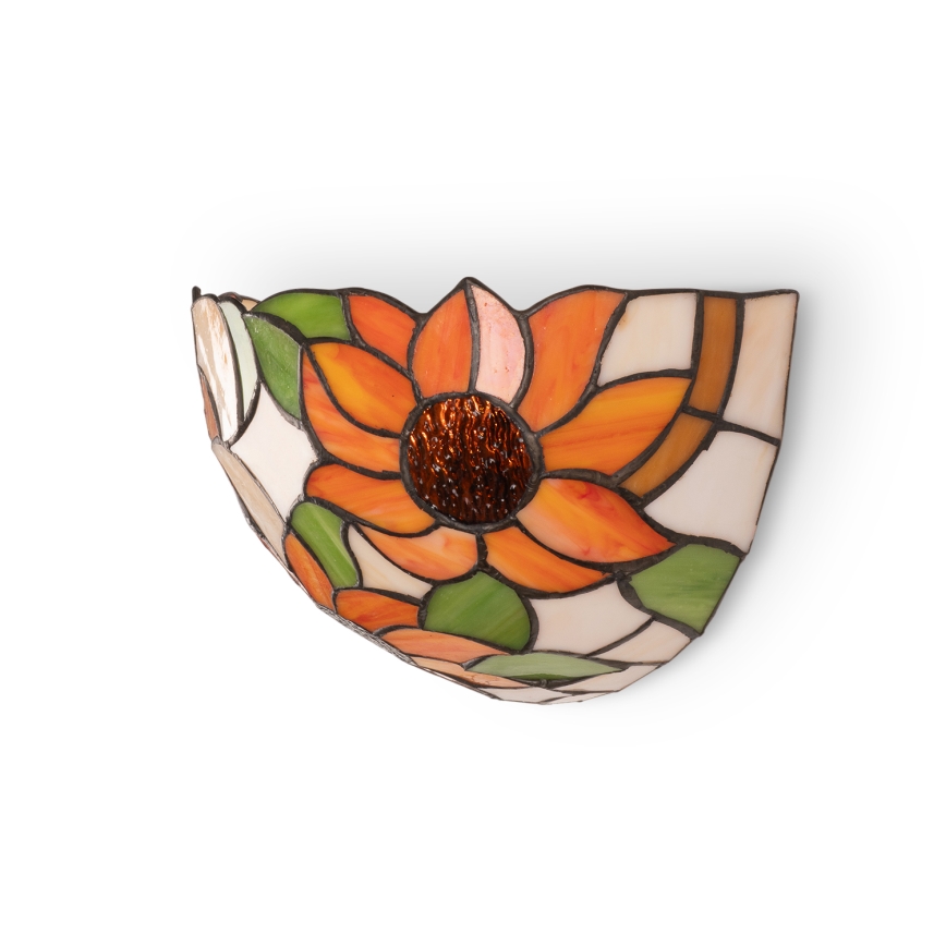 Brilagi - Tiffany-Buntglas-Wandleuchte SUNFLOWER 1xE14/40W/230V