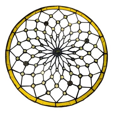 Brilagi - Tiffany-Glas-Deckenleuchte Elfenbein 3xE27/60W/230V Ø 40 cm