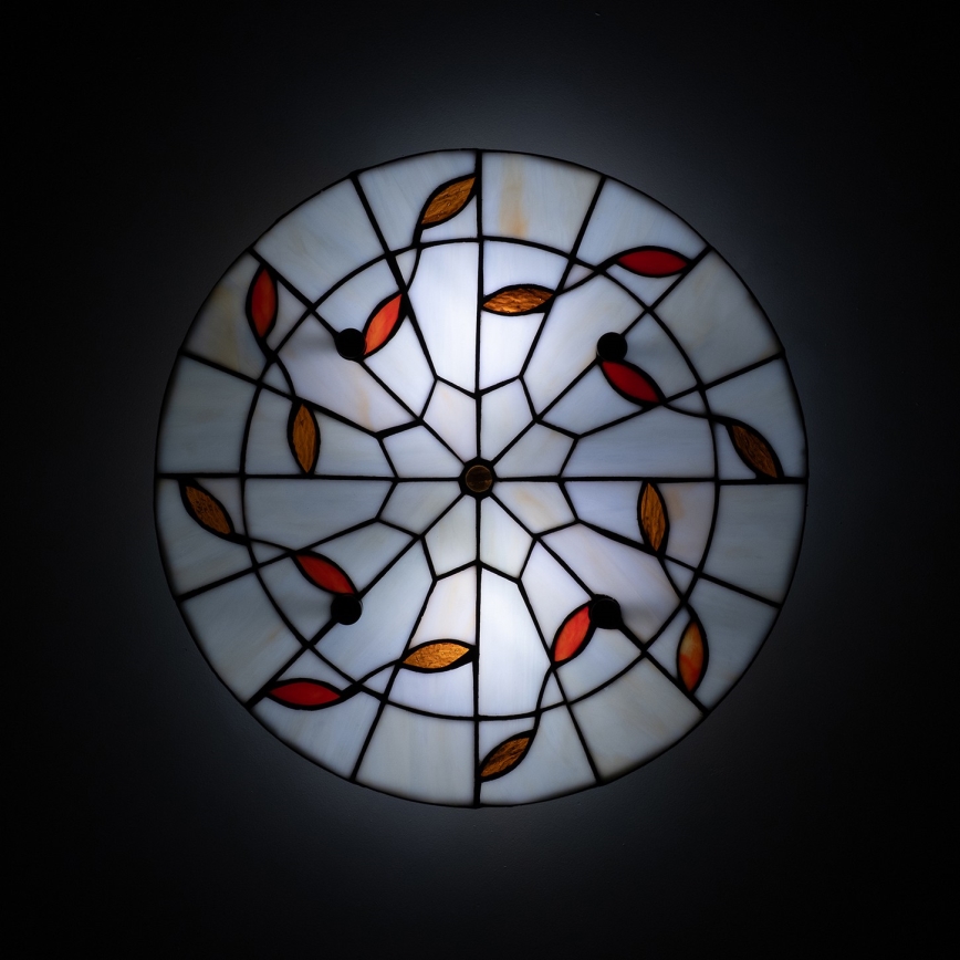 Brilagi - Tiffany-Glas-Deckenleuchte FOLIA 3xE27/60W/230V Ø 40 cm